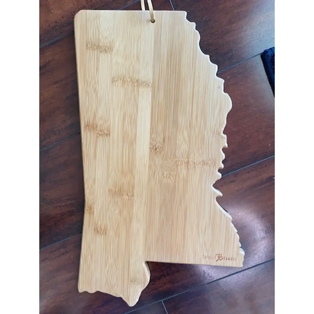 TOTALLY BAMBOO DESTINATION MISSISSIPPI LASER ETCHED SERVING CUTTING‎ BOARD